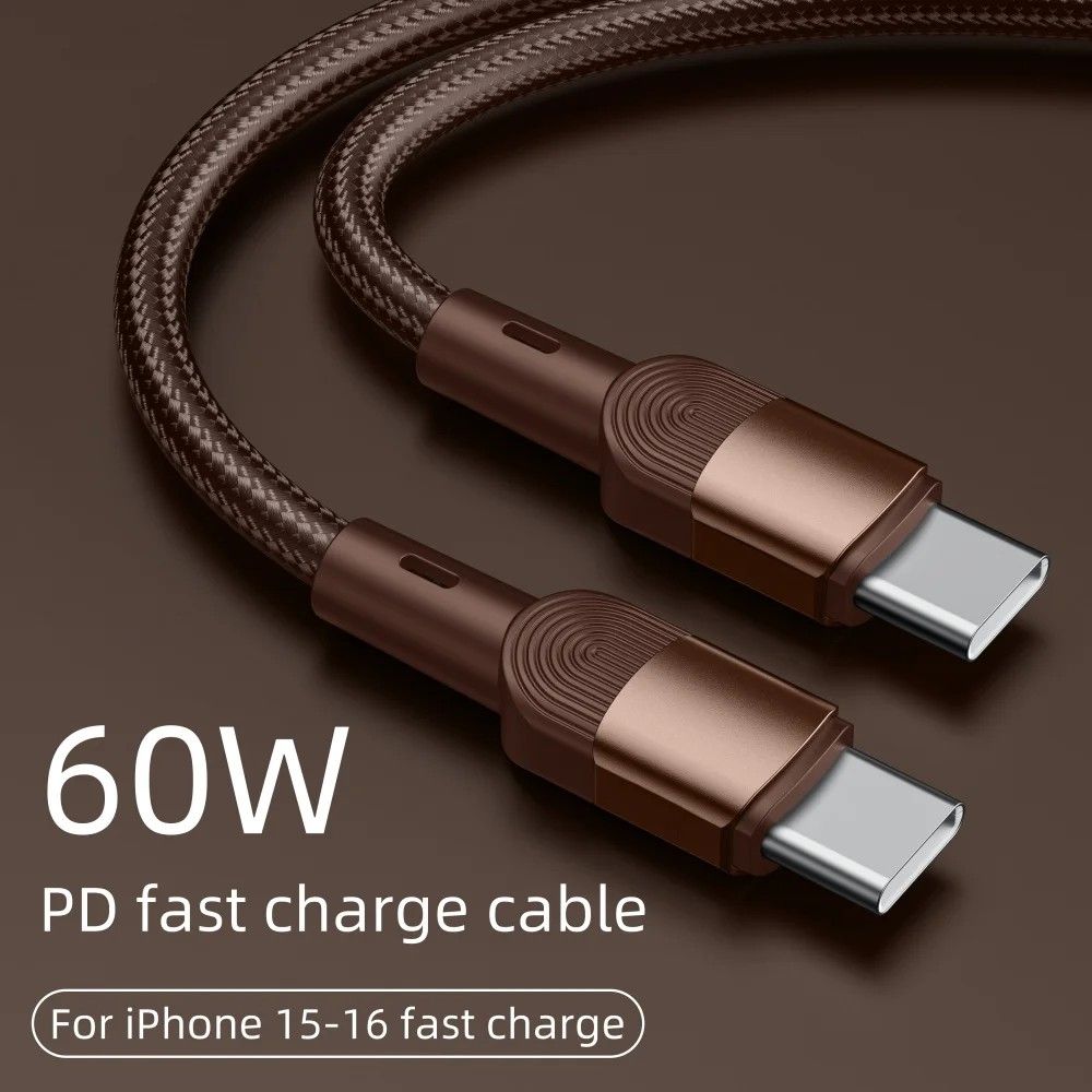 Cabo USB-C 60W: Carregamento Turbo e Dados!