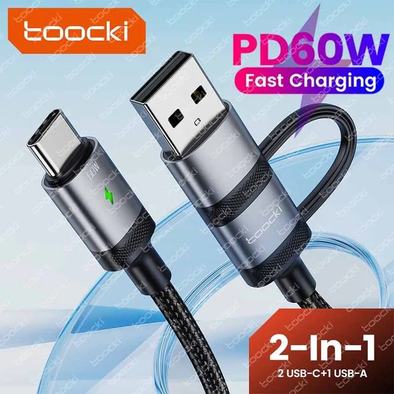 Cabo USB-C 60W Toocki: Carregamento Rápido iPhone 15