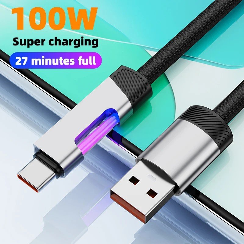 Cabo USB-C 6A: Carregamento Rápido + RGB!