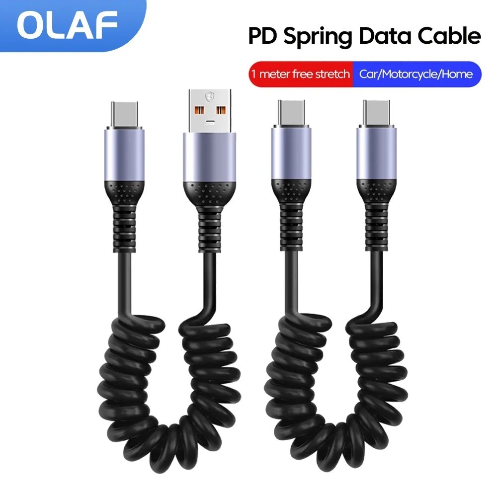 Cabo USB-C 6A Retrátil: Carregamento Turbo!