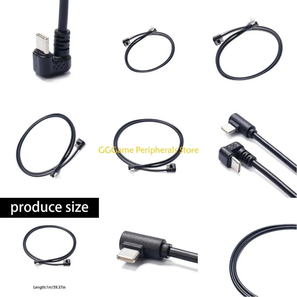 Cabo USB-C 90°/180°: Carregue Rápido e com Conforto!