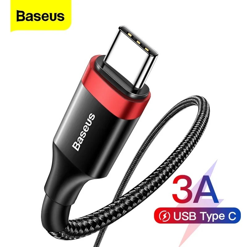 Cabo USB-C Baseus 3m: Carregamento Turbo e Dados!