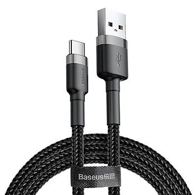 Cabo USB-C Baseus Cafule: Carregamento Rápido e Durável!