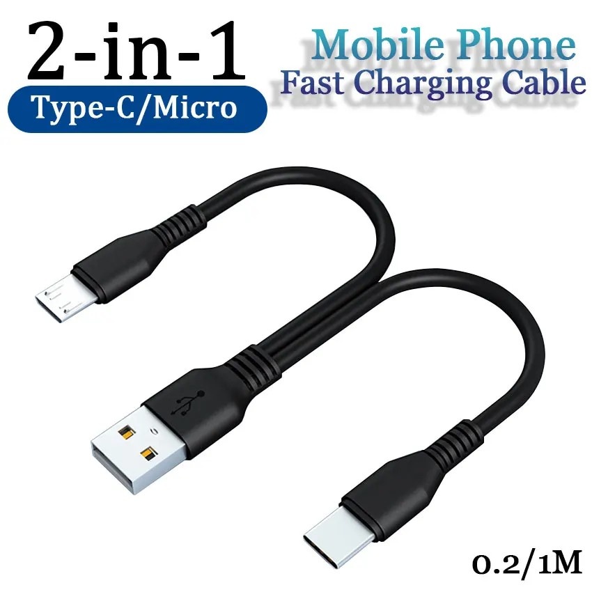 Cabo USB-C e Micro USB: Carregamento Rápido!