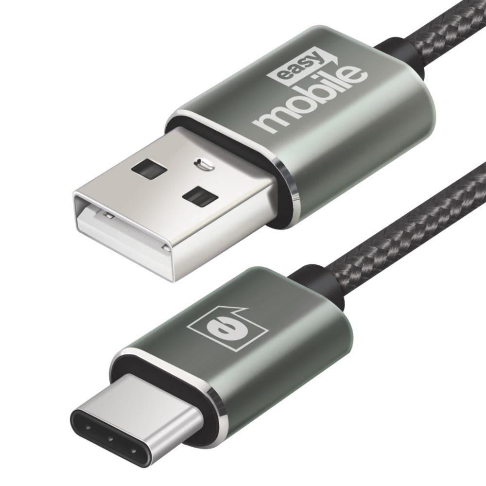 Cabo USB-C Easy Mobile: Carregamento Turbo e Design Premium