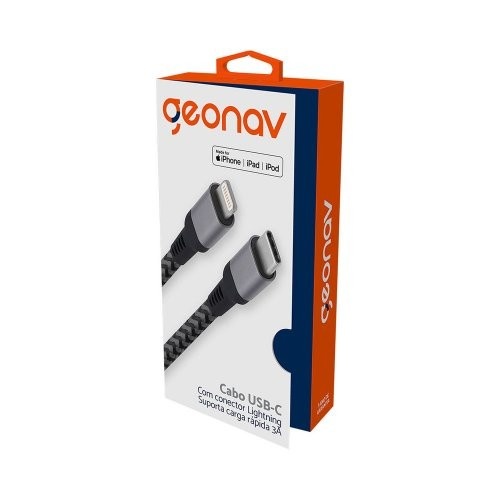 Cabo USB-C Geonav: Carregue Rápido e com Segurança!