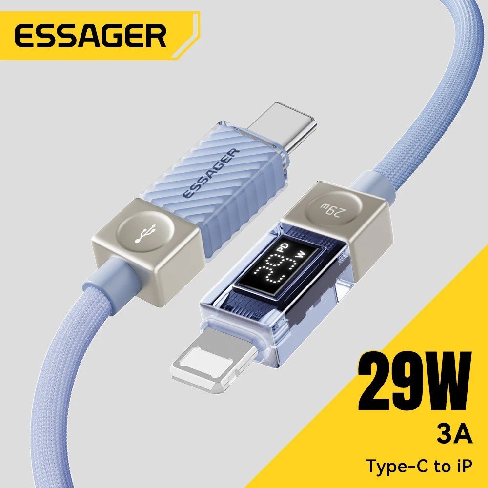 Cabo USB-C iPhone: Carregamento Rápido 29W + Display