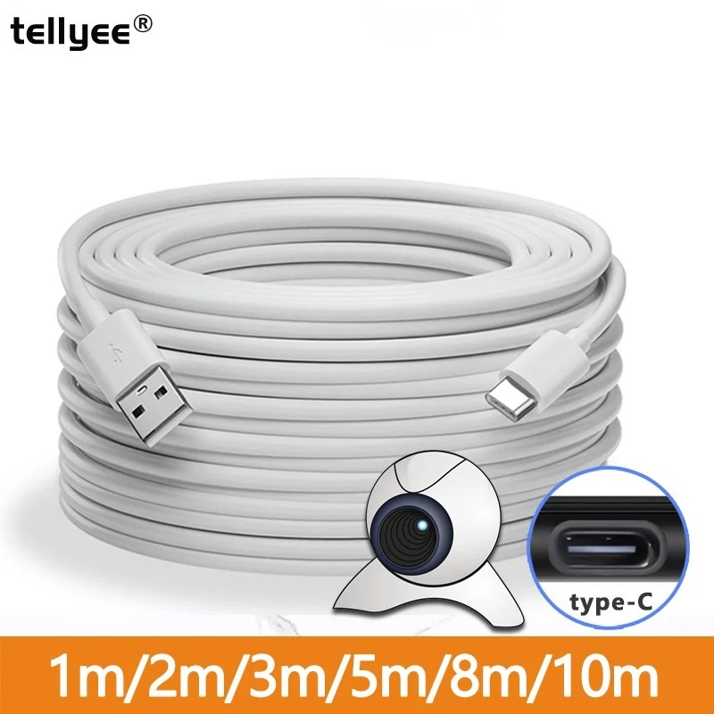 Cabo USB-C Longo: Carregue e Transfira Dados!