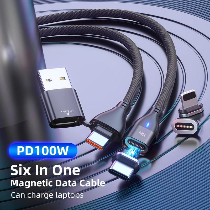 Cabo USB-C Magnético 100W: Carregue Rápido!