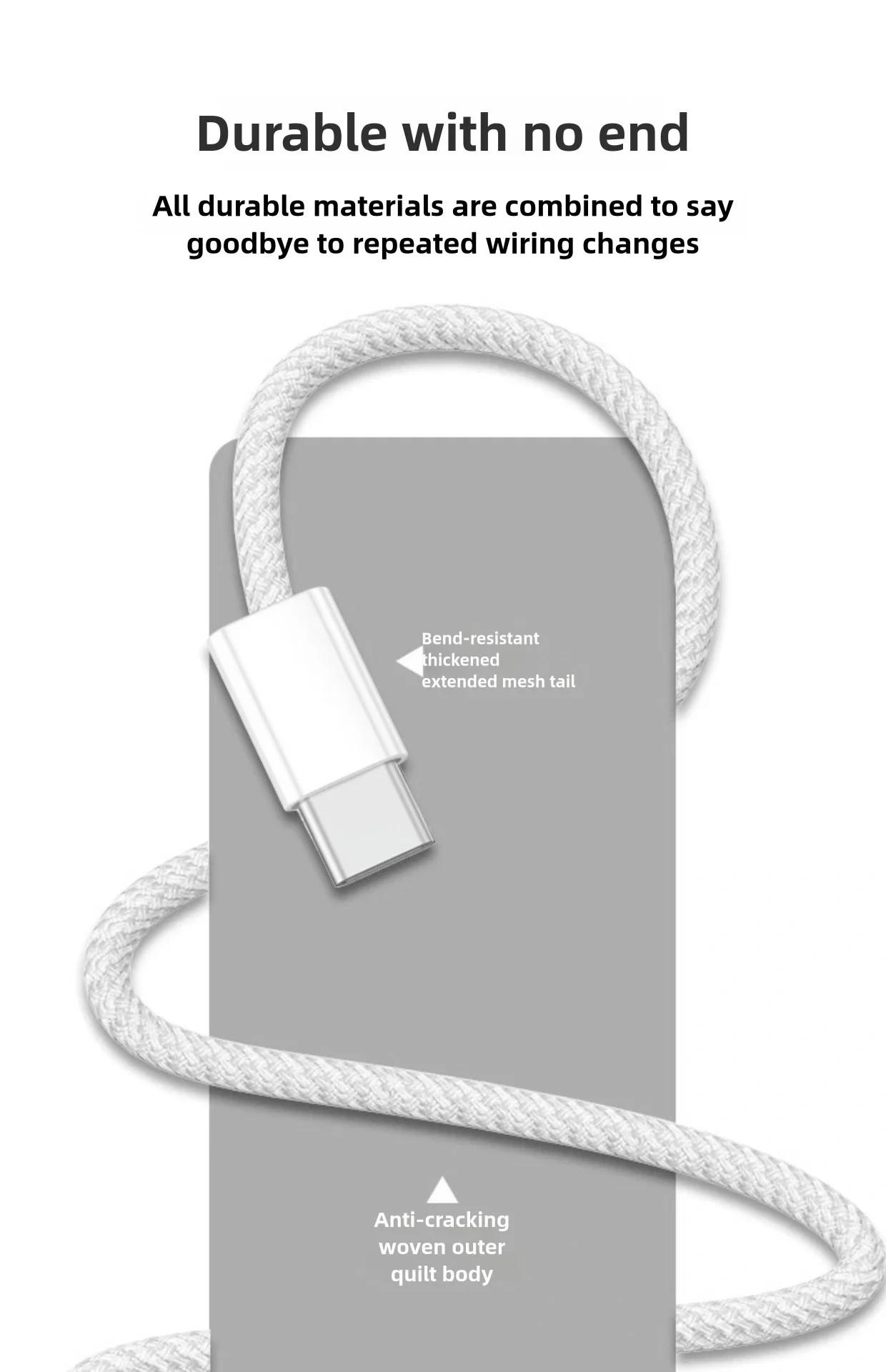 Cabo USB-C para USB-C 60W: Carga Rápida e Durabilidade
