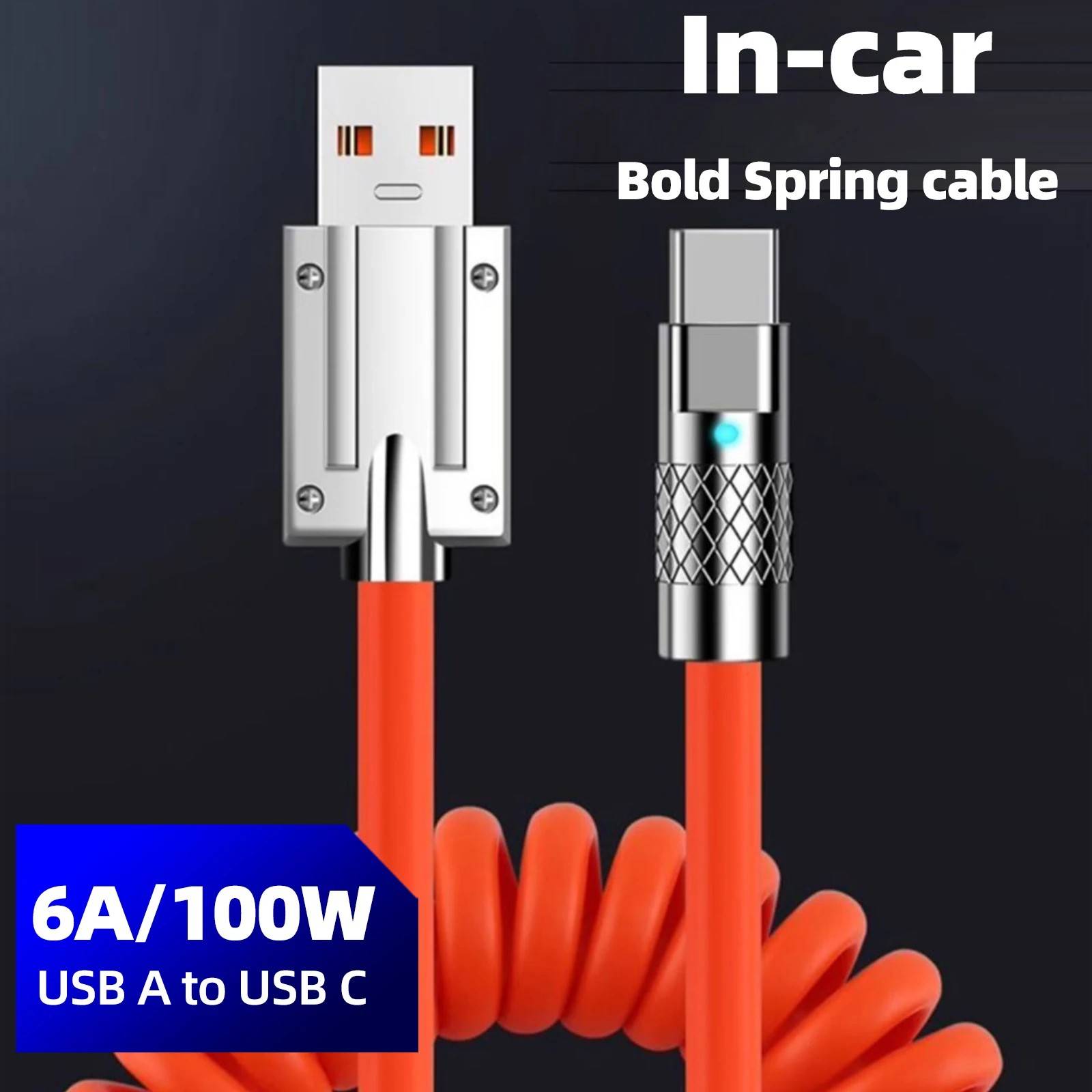 Cabo USB-C Retrátil 66W: Carregamento Turbo!