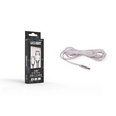 Cabo USB-C Svart 1m: Carregue Rápido e com Segurança!