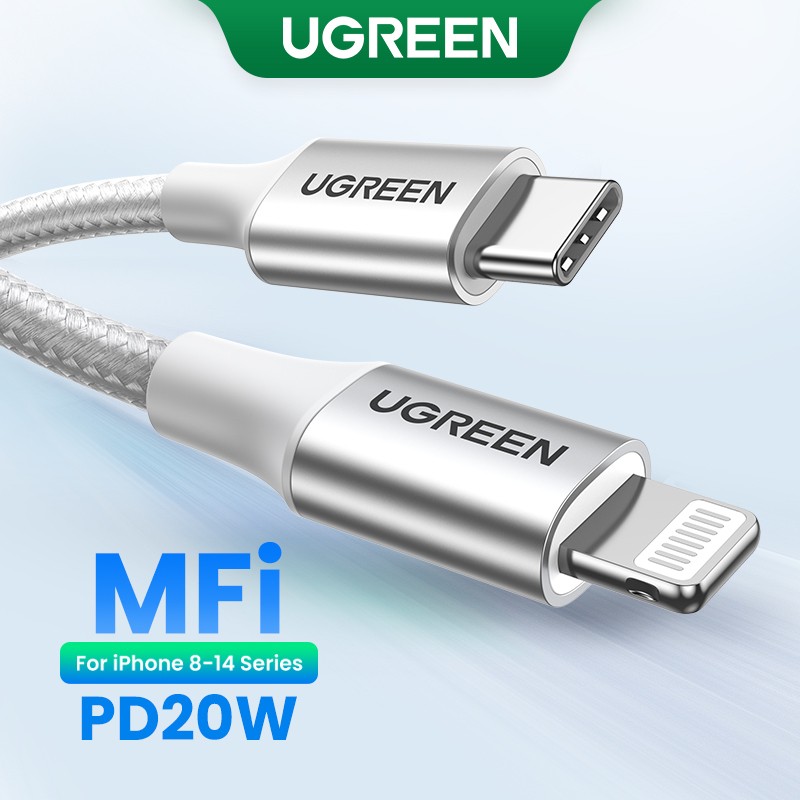 Cabo USB-C UGREEN 20W: Carregamento Rápido iPhone