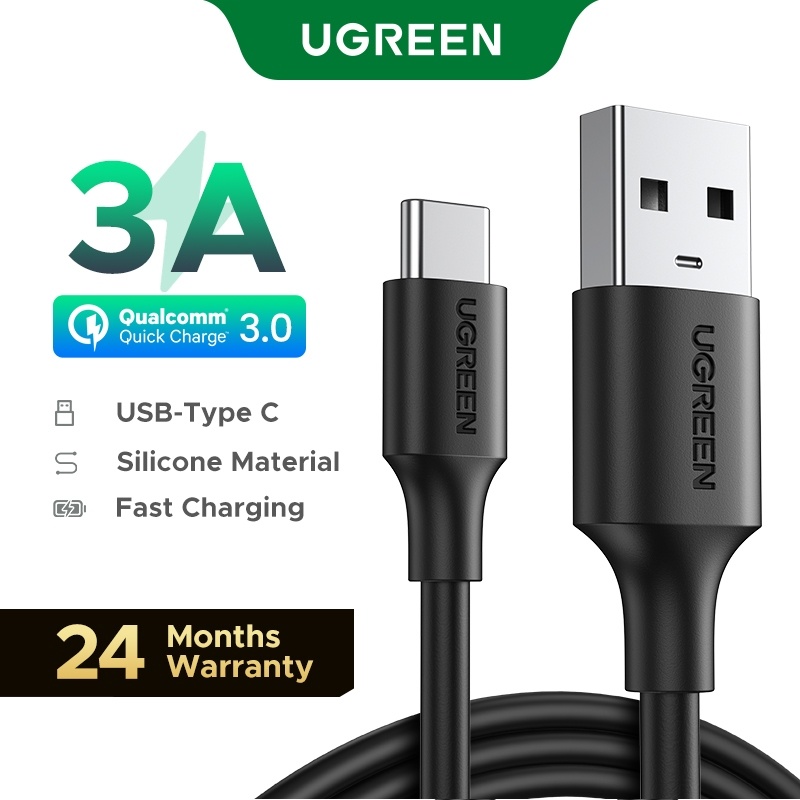 Cabo USB-C Ugreen: Carregamento Rápido 3A
