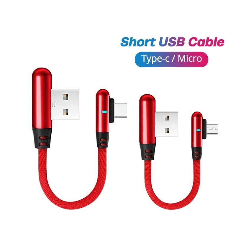 Cabo USB-C/Micro USB 25cm: Carregamento Rápido e Dados!