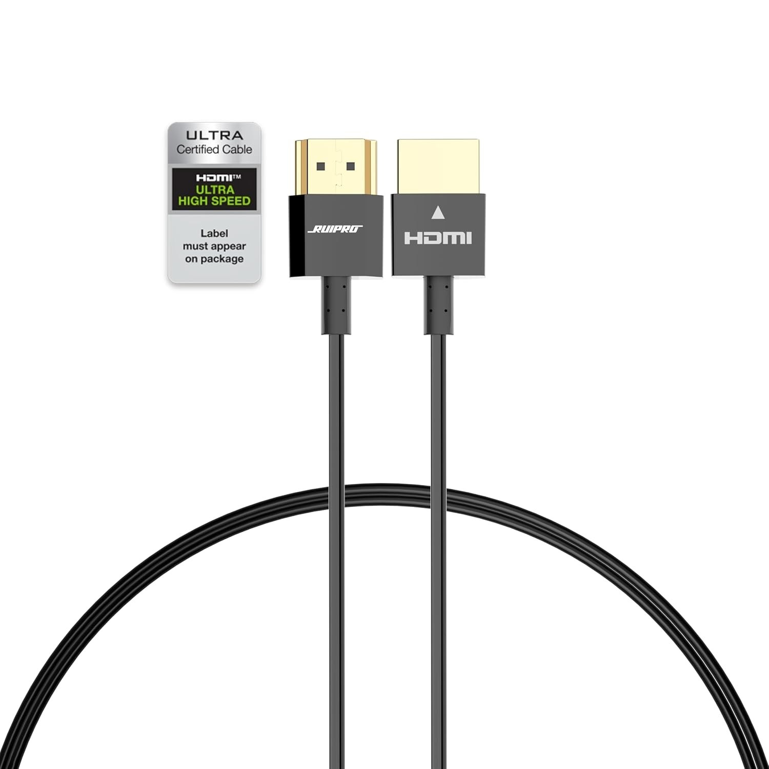 Cabo HDMI 8K RUIPRO Ultra Fino 2.1 Certificado: Velocidade 48Gbps para PS5, Xbox e TVs de Última Geração