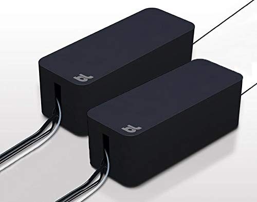 Bluelounge CableBox Preto (Pacote com 2): Organize seus Cabos com Estilo!