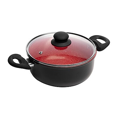 Caçarola Vermelha Cerâmica 20cm: Cozinhe Fácil!