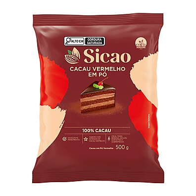 Cacau em Pó Vermelho SICAO 500g: Sabor Intenso!