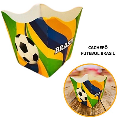 Cachepôs Futebol Brasil: Decore Sua Festa!