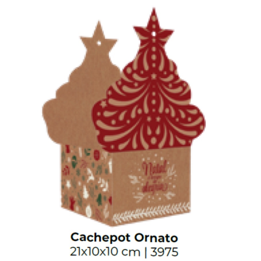 Cachepôs Kraft Natal: 10 Unidades Decorativas