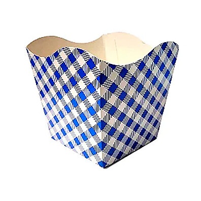 Cachepot Xadrez Azul Rizzo: Decore com Estilo!