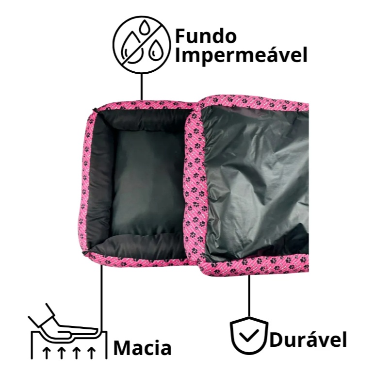 Cama Pet Impermeável Grande – Conforto e Praticidade para seu Cachorro