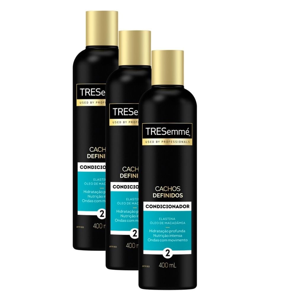 Cachos Definidos: Kit 3 Condicionadores TRESemmé 400ml