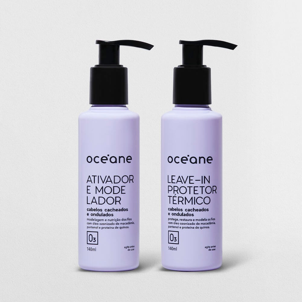 Cachos Definidos: Kit Leave-In + Ativador Océane