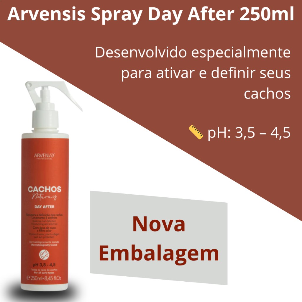 Arvensis Spray Day After 250ml: Hidratação Pós-Lavagem que Define os Cachos