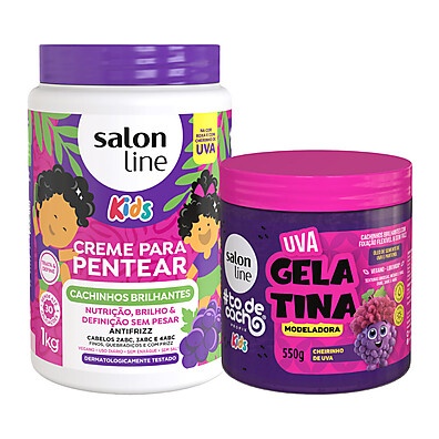 Cachos Uva Salon Line: Kit Definição e Brilho