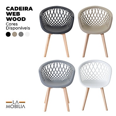 Cadeira de Jantar Web Wood: Design e Conforto