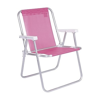 Cadeira de Praia Alta MOR Sannet Rosa: Conforto e Estilo na Praia