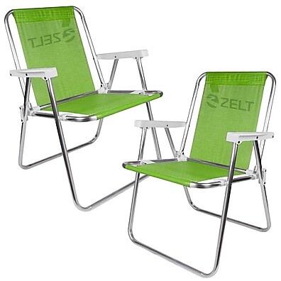 Cadeira de Praia e Piscina Alta ZELT – Conforto e Durabilidade em 2 Unidades