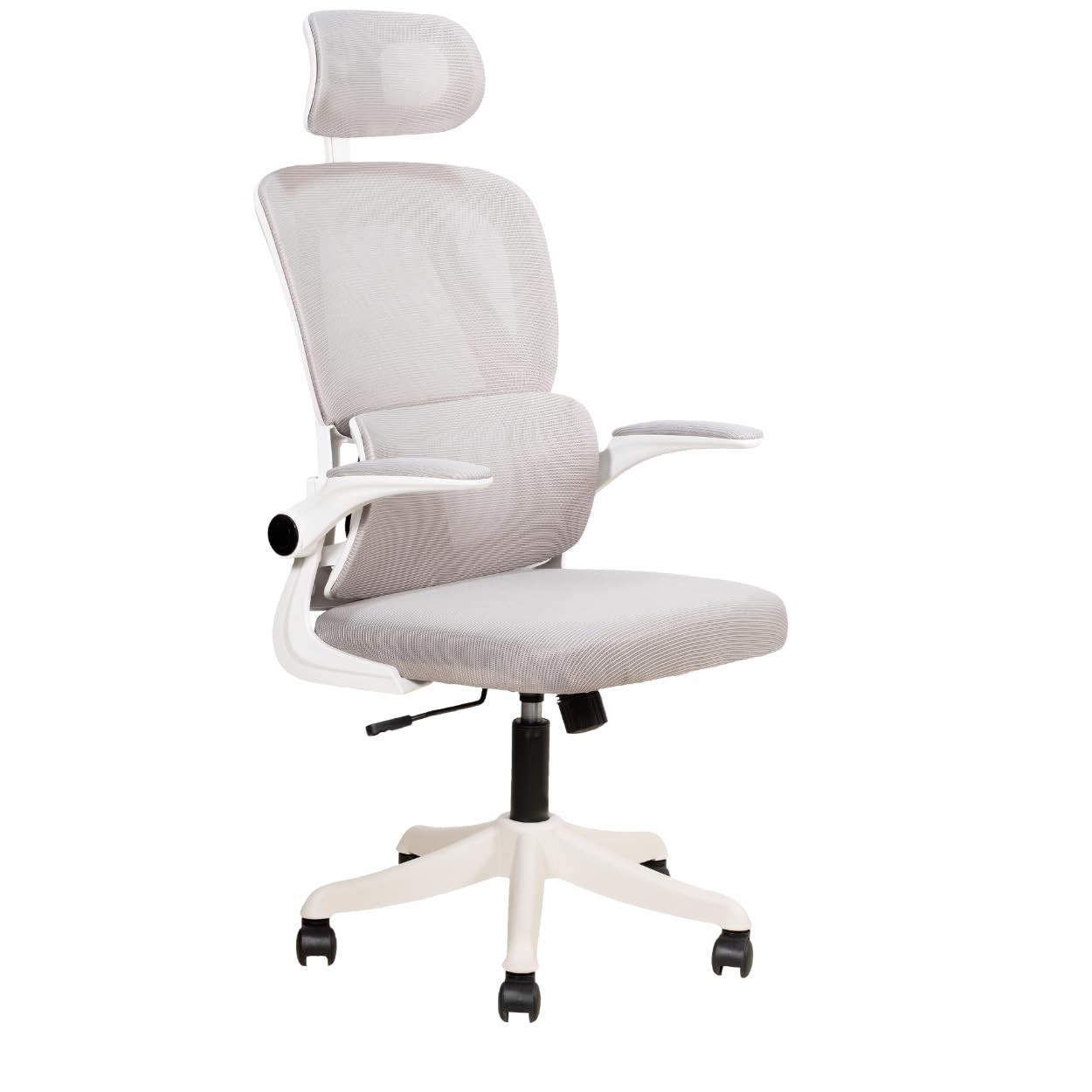 Cadeira de Escritório Ergonômica 3D Plus com Apoio de Braços Reversível e Encosto Ajustável - Branca
