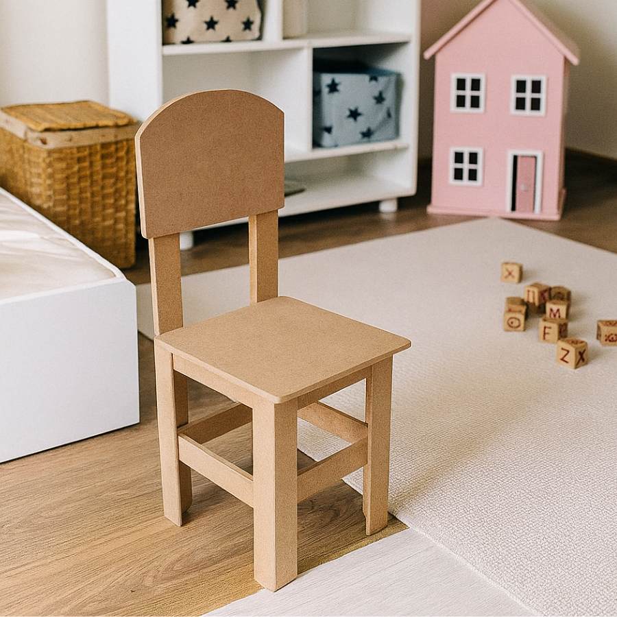 Cadeira Infantil Reforçada em MDF: Resistência e Estilo para Crianças