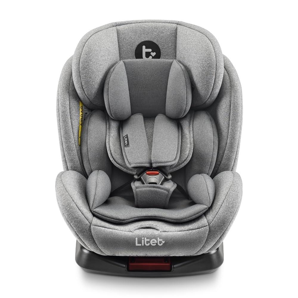 Cadeira Auto Isofix 0-36kg Rotativa Snugfix Cinza Litet: Segurança e Conforto para Todas as Fases