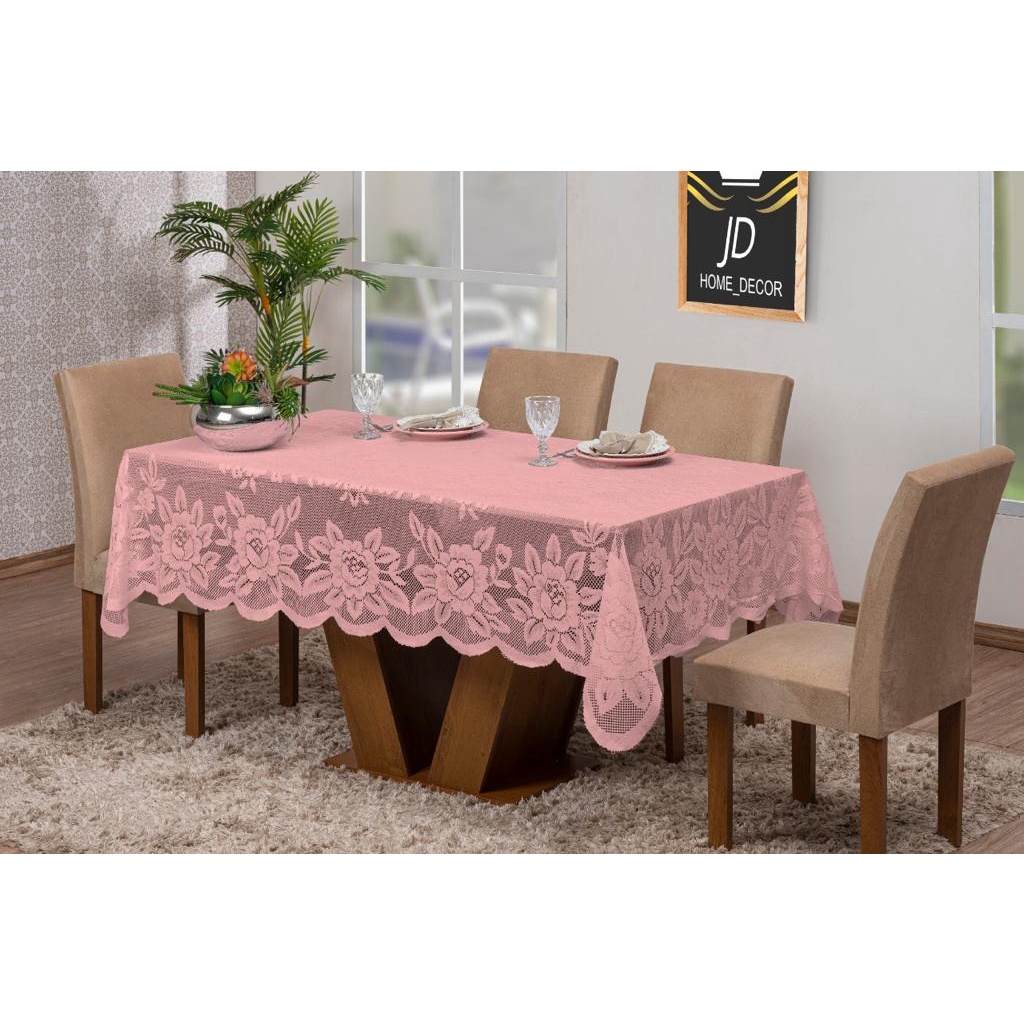 Toalha de Mesa Rendada 2.30x1.50 para 6 Cadeiras