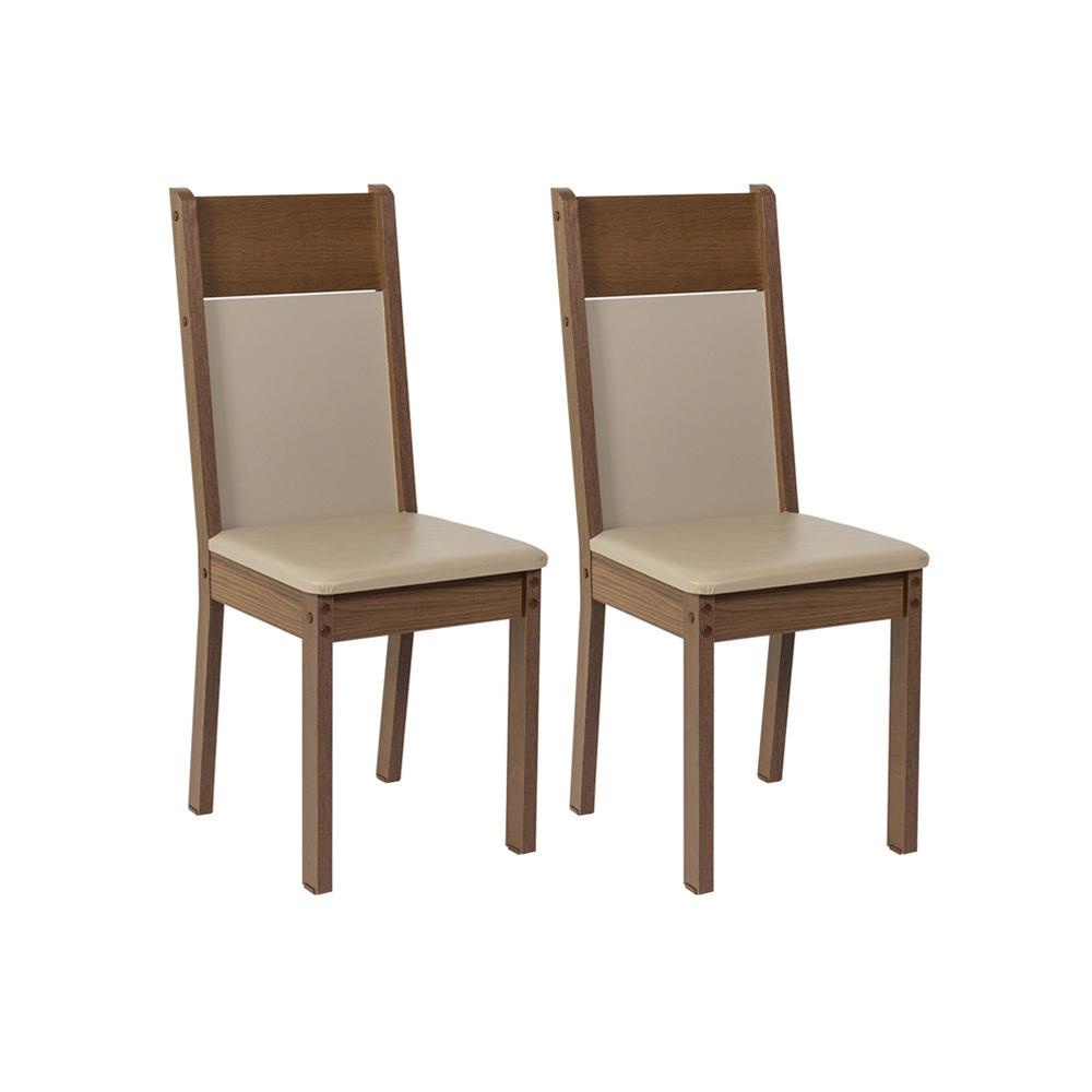 Cadeiras de Jantar Madesa: Kit 2 Rustic/Crema/Pérola