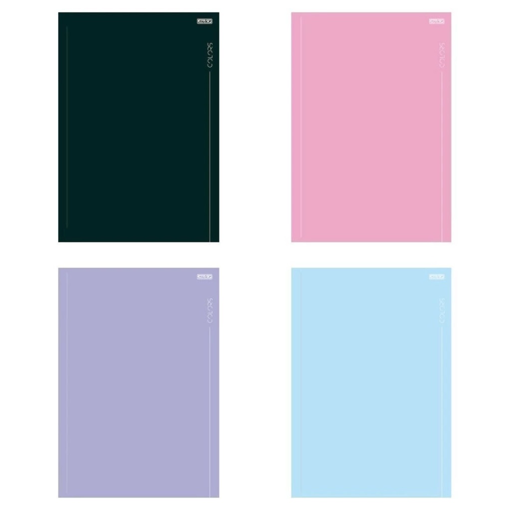 Caderno Brochura Colors São Domingos: 80 Folhas