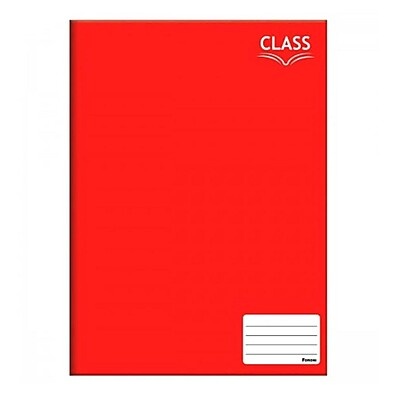 Caderno Brochurão Class Vermelho 80 Folhas 200x275mm Foroni