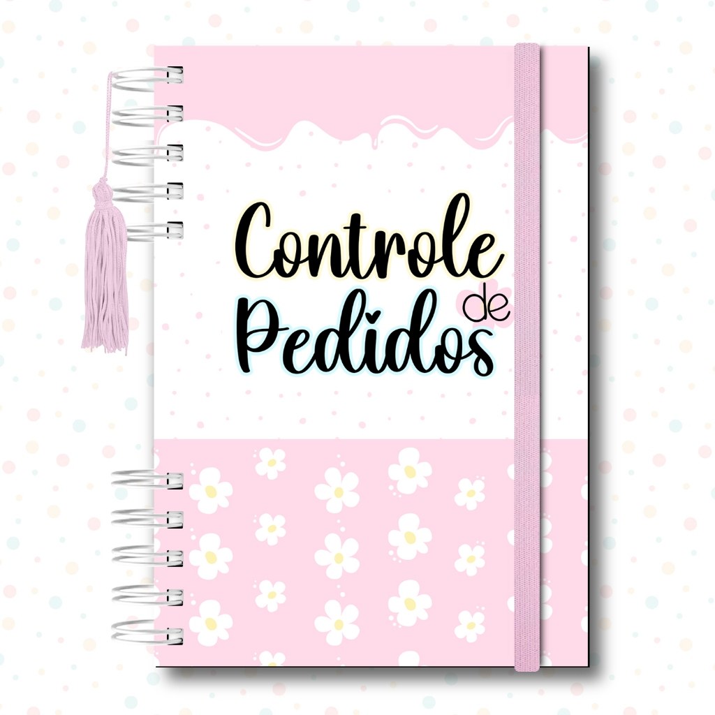 Caderno Controle de Pedidos 2025/2026: Organize Seus Negócios com Capa Dura Rosa