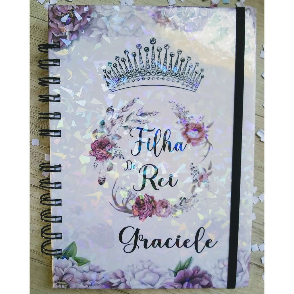 Caderno Devocional Personalizado: 220 Páginas e Capa Holográfica