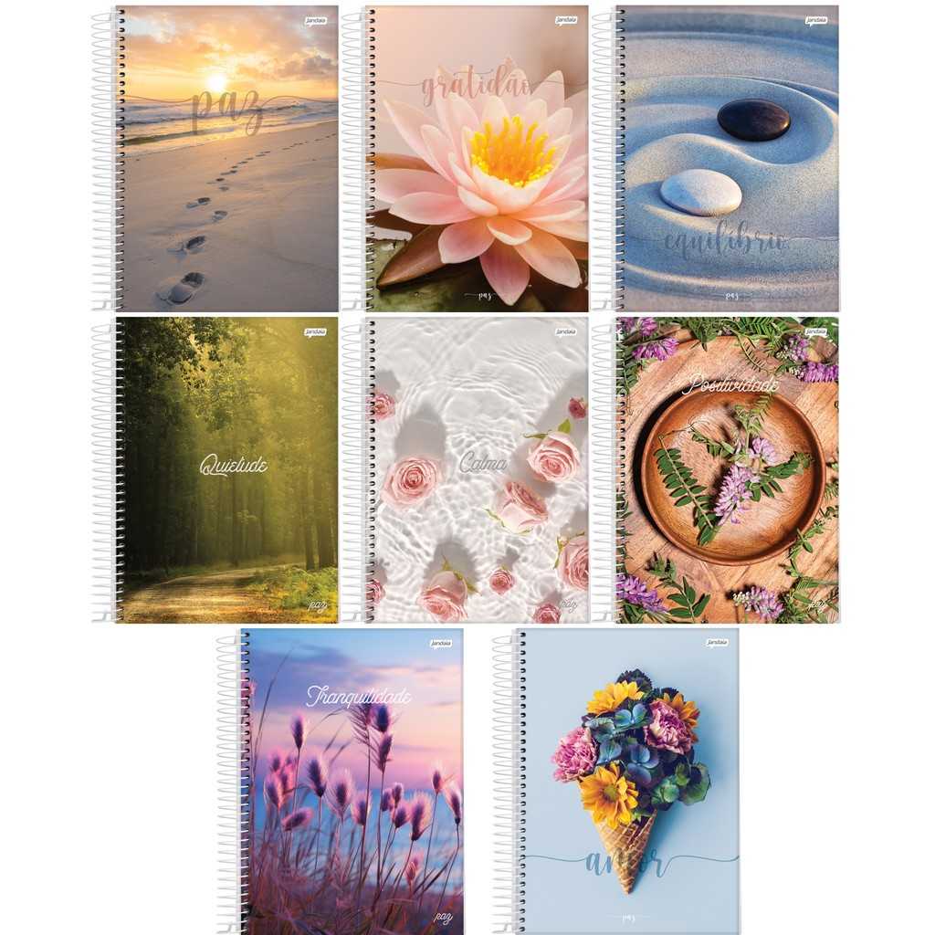 Caderno Paz Jandaia: Pacote com 4 Capas Sortidas
