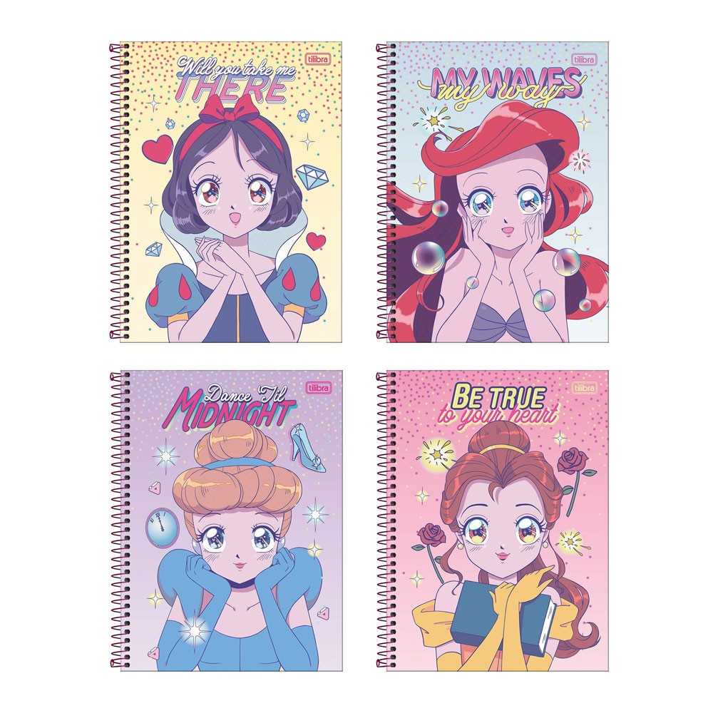 Caderno Princesas Mangá Tilibra: Organize-se com Estilo!