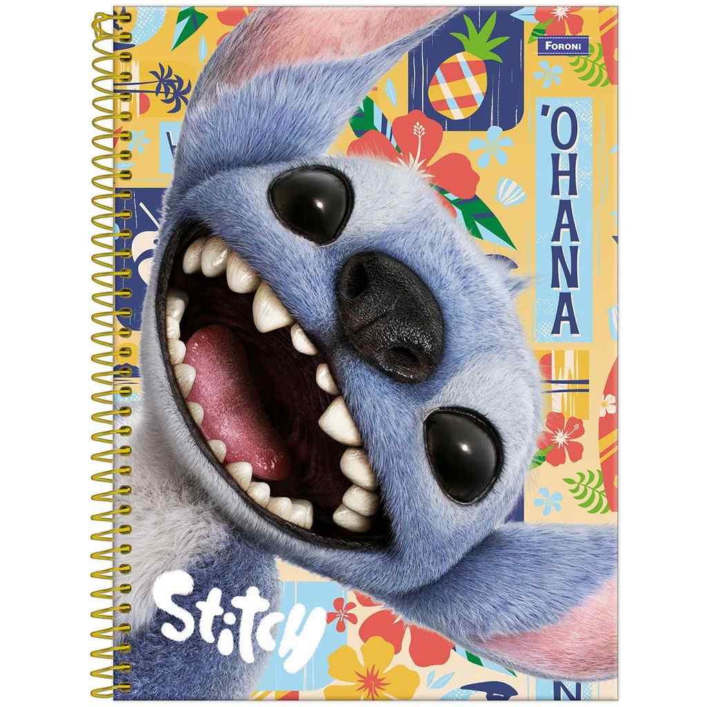 Caderno Stitch Ohana Foroni: Capa Dura com 80 Folhas Decoradas