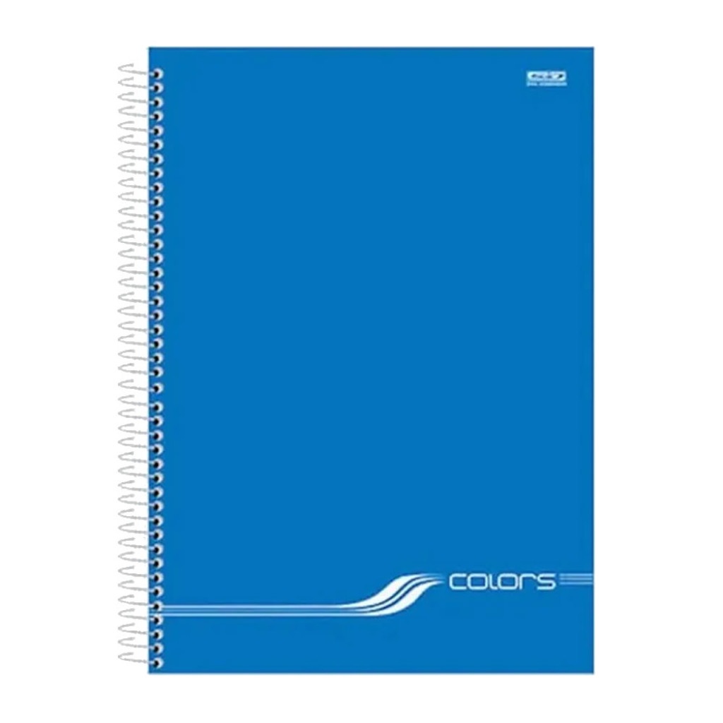 Caderno Universitário Colors Azul: 80 Folhas São Domingos