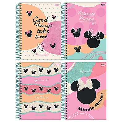 Caderno Universitário Minnie: Pacote com 4!