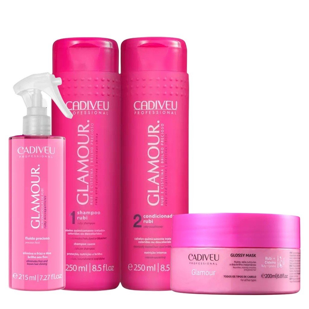 Cadiveu Glamour Rubi: Kit Completo para Cabelos Radiantes