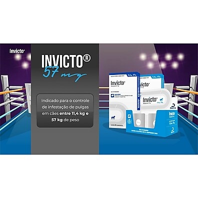 Invicto Antipulgas 57mg - Combate Rápido às Pulgas em Cães